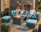 NICESOUL 29.3'' High-Back Outdoor Patio Furniture Set - Image 3