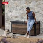Keter Signature Collection 150 Gallon Resin Deck Box Organization and Storage - Image 10