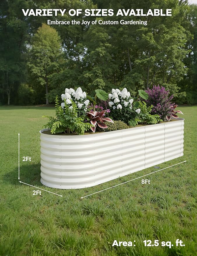 GarveeLife 8x2x2 ft Galvanized Raised Garden Bed - Image 2