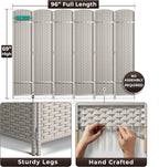 Sorbus 6 Panel Room Divider 6 ft. Tall - Image 5