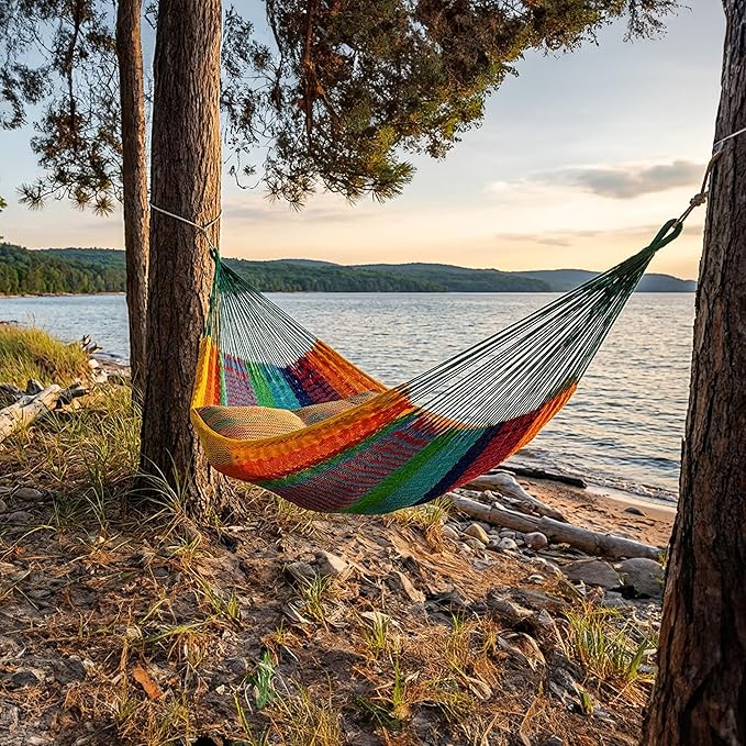 Sunnydaze Handwoven XXL Thick Cord Mayan Double Hammock - Image 8