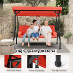HOMREST 3 Seat Outdoor Porch Swing - Image 4