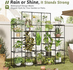 Metal Plant Stand Outdoor 63" Tall Plant Shelf - Image 3