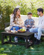 SERWALL HDPE Patio Conversation Set, 6-piece Sectional Outdoor Furniture Set - Image 8