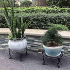 Metal Outdoor Plant Stand 11.8IN Diameter Heavy Duty Plant Pot Stands - Image 5