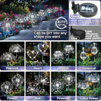 Anordsem Solar Garden Lights Outdoor: Bendable Copper Wire - Image 3