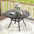 VICLLAX Patio Dining Set for 6, Outdoor Furniture Set Includes 47.2" Round - Image 4