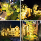 T-SUNUS Christmas Solar Landscape Spotlights Warm White, 2W Garden Spot Lights - Image 8
