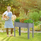 Raised Garden Bed with Legs, Outdoor Wood Elevated Planter Box, Thick Legs - Image 9