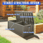 Outdoor Storage Box, Resin Deck Boxes Indoor and outdoor, Waterproof Storage - Image 3