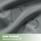HolidayIdeas Outdoor Curtains for Patio Waterproof, 6 Panels - Image 2