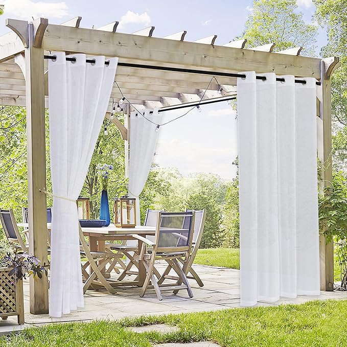 RYB HOME Sheer Outdoor Curtains by RYBHOME