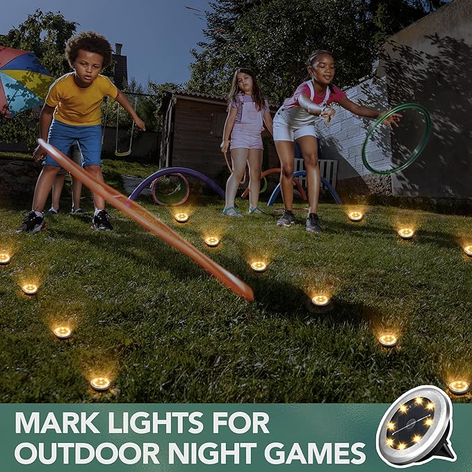 SOLPEX Mini Solar Ground Lights, 10 Pack Solar Lights Outdoor Waterproof - Image 6