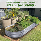 Land Guard 8×4×1 ft Galvanized Raised Garden Bed Kit，Raised Garden Boxes Outdoor - Image 6
