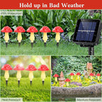 Mushroom Solar Lights Outdoor Waterproof, Whimsical and Cute Solar Mushrooms - Image 5