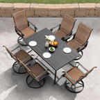 NUU GARDEN Patio Dining Set 7 Pieces Outdoor Dining Set by NUUGARDENCORPORATION