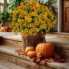 Artificial Fall Flowers for Outdoors Fake Mums - Image 9