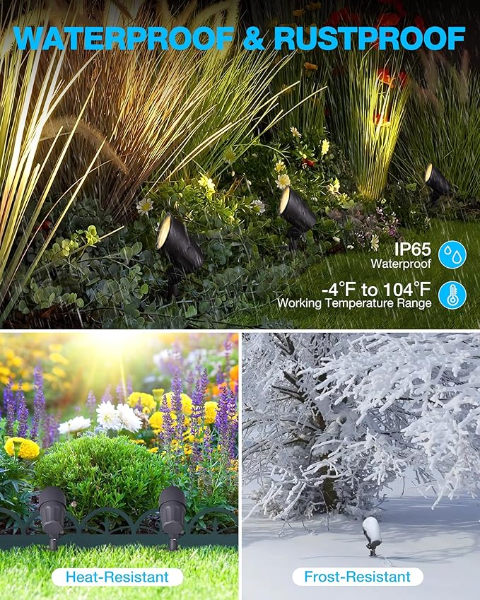 SUNVIE 6W LED Landscape Lights Low Voltage Landscape Lighting - Image 4