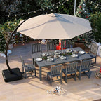 9-Piece Grey Outdoor Dining Set by PatioKingdom