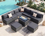 NICESOUL 10 Piece Contemporary Patio Furniture Set - Image 2