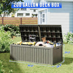 Outdoor Storage Box, Resin Deck Boxes Indoor and outdoor, Waterproof Storage - Image 2