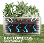 8x2x2ft Raised Garden Bed Kit, Galvanized Planter Garden Boxes Outdoor - Image 5