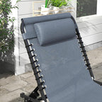 Outsunny Folding Chaise Lounge Chair Set of 2, Patio Sun Tanning Chair - Image 8