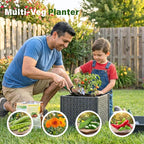 Raised Garden Bed with Tomato Planter Cage, 56.7” Trellis Planter Boxes with - Image 4