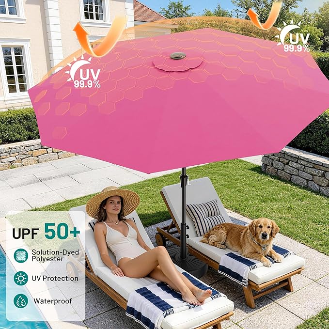 AreShark 9 FT Patio Umbrella for Outdoor, Outdoor Table Umbrella - Image 4