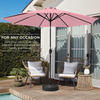 Best Choice Products 10ft Outdoor Table Compatible Steel Polyester Market Patio - Image 3