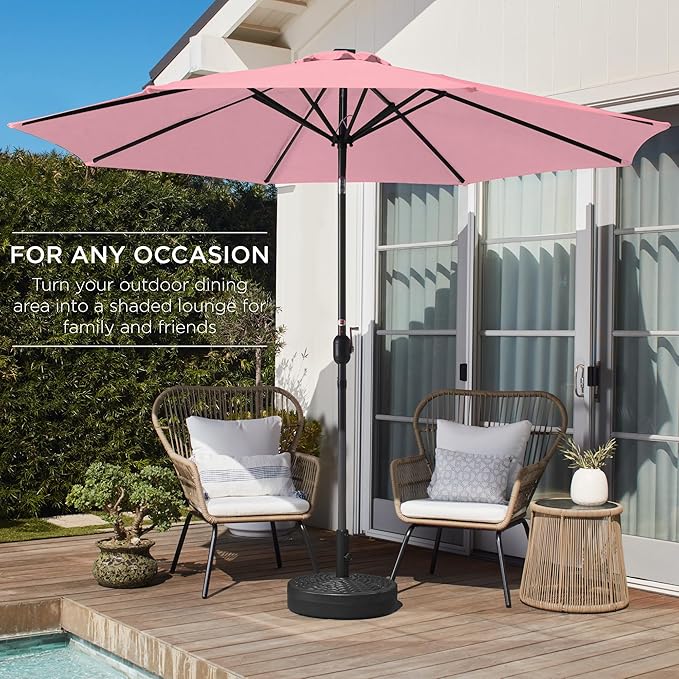 Best Choice Products 10ft Outdoor Table Compatible Steel Polyester Market Patio - Image 3