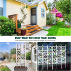 5.25FT Metal Pipe Trellis for Climbing Plants Outdoor, Garden Wall White Trellis - Image 5
