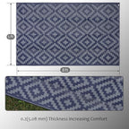 SAND MINE Reversible Mats, Plastic Straw Rug, Modern Area Rug, Large Floor Mat - Image 2