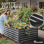 YITAHOME 8x4x2ft 2pcs Large Raised Garden Bed, Galvanized Metal Planter Box - Image 6