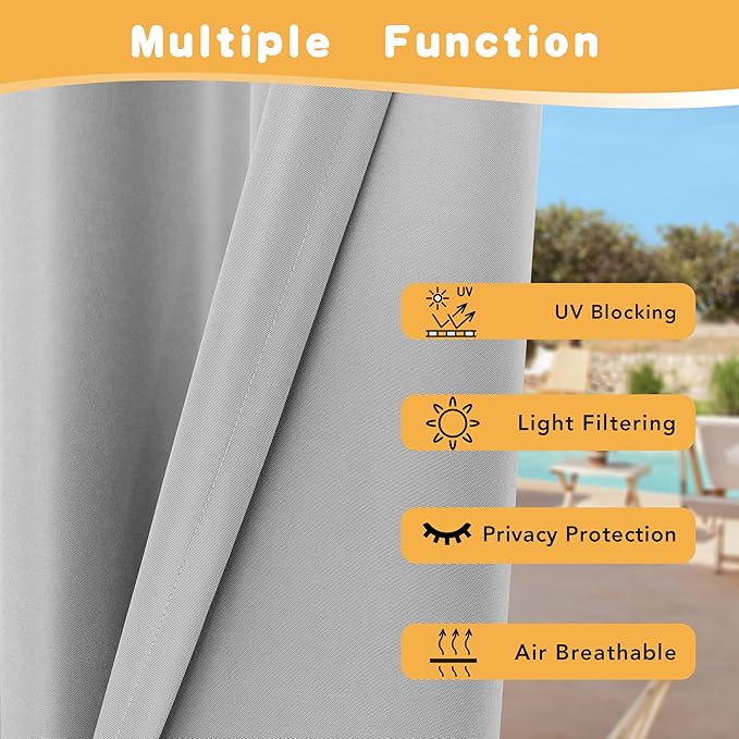 HolidayIdeas Extra Wide Outdoor Curtains - Image 3