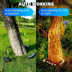 Solar Palm Tree Lights Outdoor, 2000MAH Ring LED Landscape Uplights - Image 5