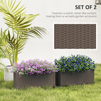 Outsunny Railing Planter Box, Hanging Flower Pots - Image 4