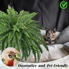 45" Fake Ferns, Realistic Large Artificial Bush Plants, 2 Artificial Boston - Image 3
