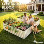 YITAHOME 8x4x2ft 2pcs Large Raised Garden Bed Kit, Galvanized Metal Planter Box - Image 3
