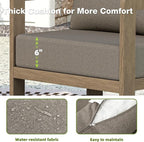 Outdoor Furniture Set, Metal Modern Outside Furniture - Image 3