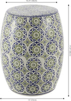 JONATHAN Y TBL1025A Lula 17.25" Suzani Ceramic Indoor/Outdoor Garden Stool - Image 3