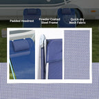 Outsunny 2 Piece Folding Chaise Lounge Chairs, Pool Sun Tanning Chairs - Image 6