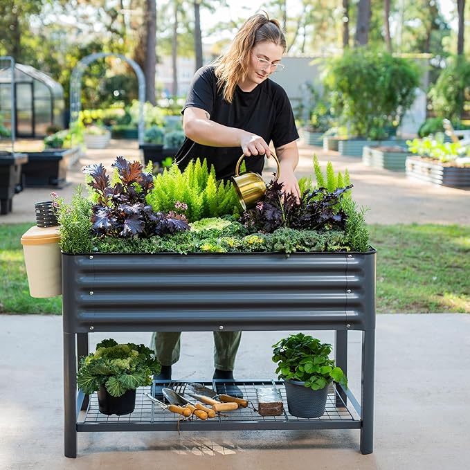 Elevated Raised Garden Bed-V Series, 700 Lbs Weight Capacity, Outdoor Planter - Image 8