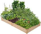 Yaheetech 8×4ft Wooden Horticulture Raised Garden Bed Divisible Elevated by Yaheetech