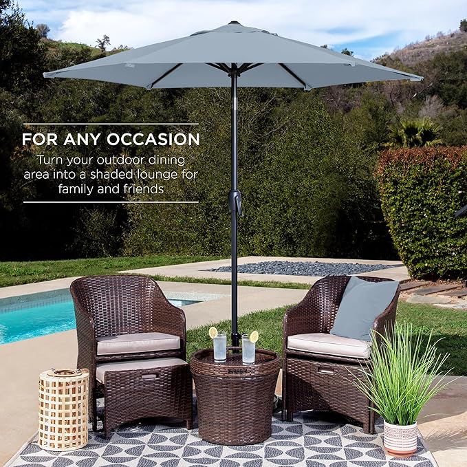 Best Choice Products 7.5ft Heavy-Duty Round Outdoor Market Table Patio Umbrella - Image 3