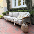 Acanva Modern All-Weather Aluminum Outdoor Patio Sofa - Image 7