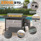 6-Seat Modern Outdoor Wicker Rattan Patio Furniture Set - Image 7