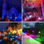 T-SUNUS RGB Solar Spot Lights Christmas, Metal Color Changing Landscape - Image 8