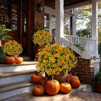 Artificial Fall Flowers for Outdoors Fake Mums - Image 7