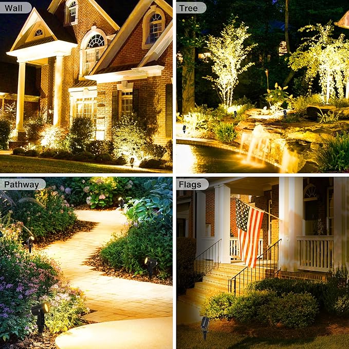 Solar Spot Lights Outdoor, 2 Pack Solar Landscape Spotlights IP65 Waterproof - Image 2